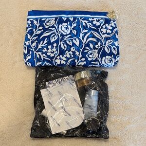 NWOT Estée Lauder Blue Royale Pouch with Skincare and Makeup Set